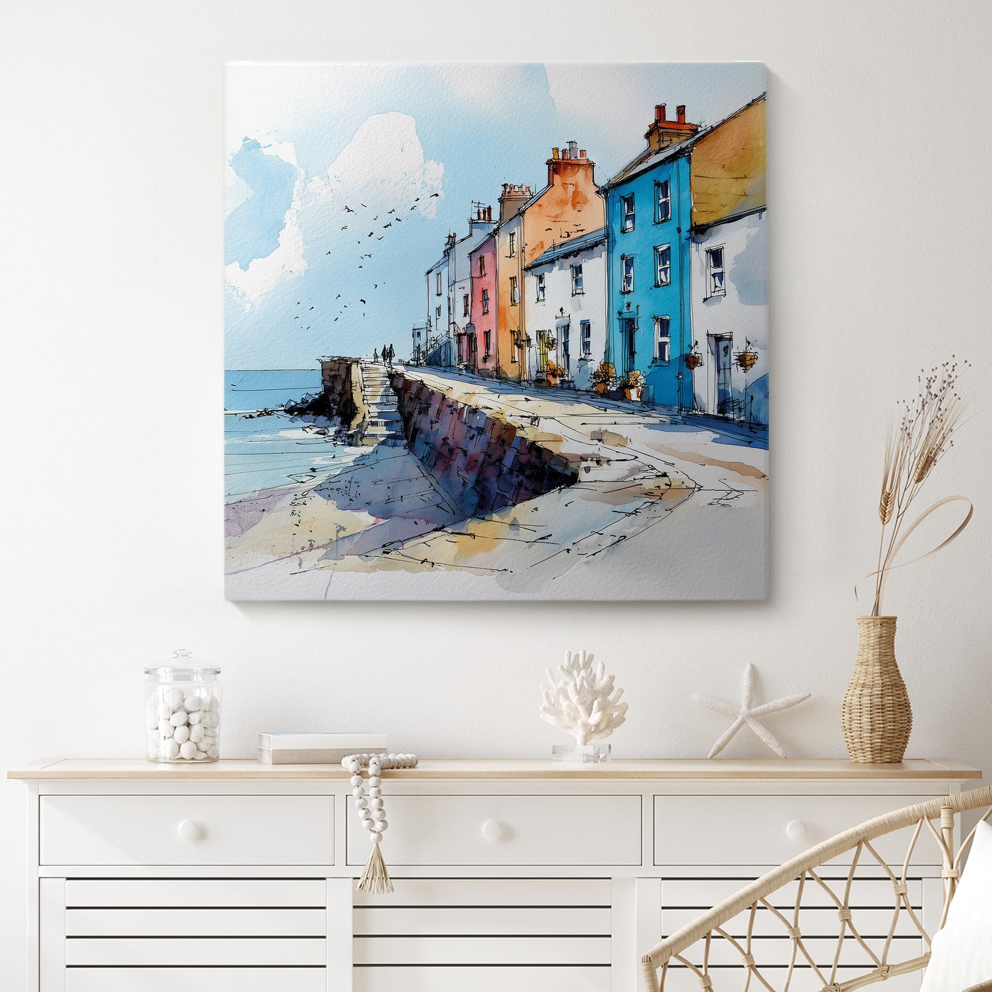 The Steps Down To The Sea - Canvas Print