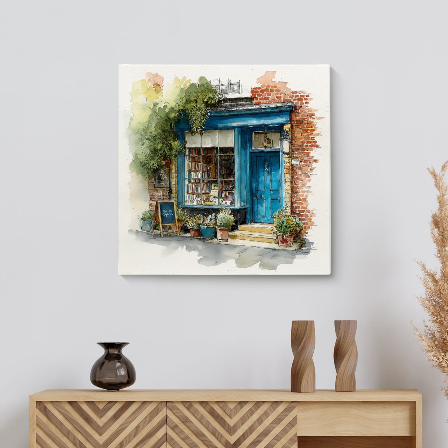 The Bookshop On Bramble Lane - Canvas Print