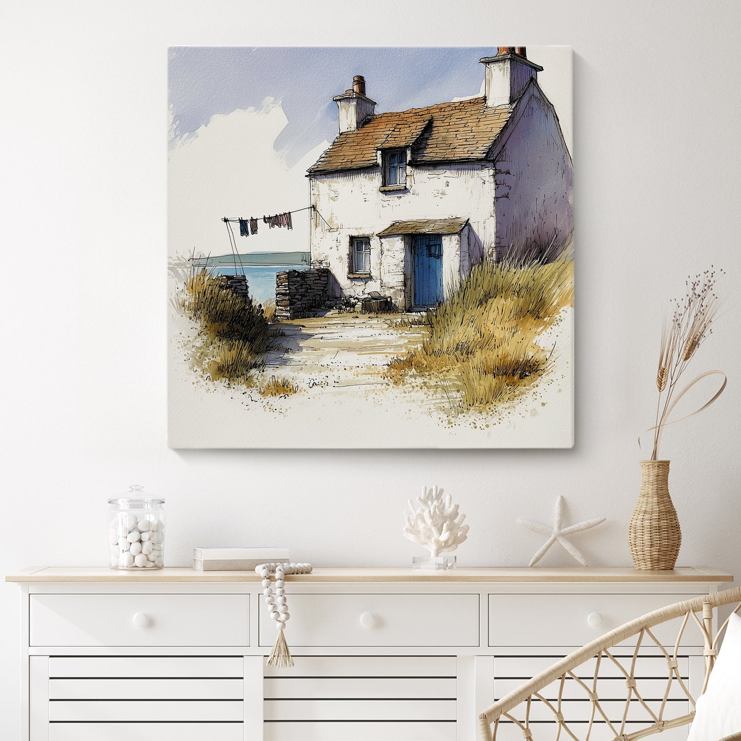 Washing On The Sea Breeze - Canvas Print