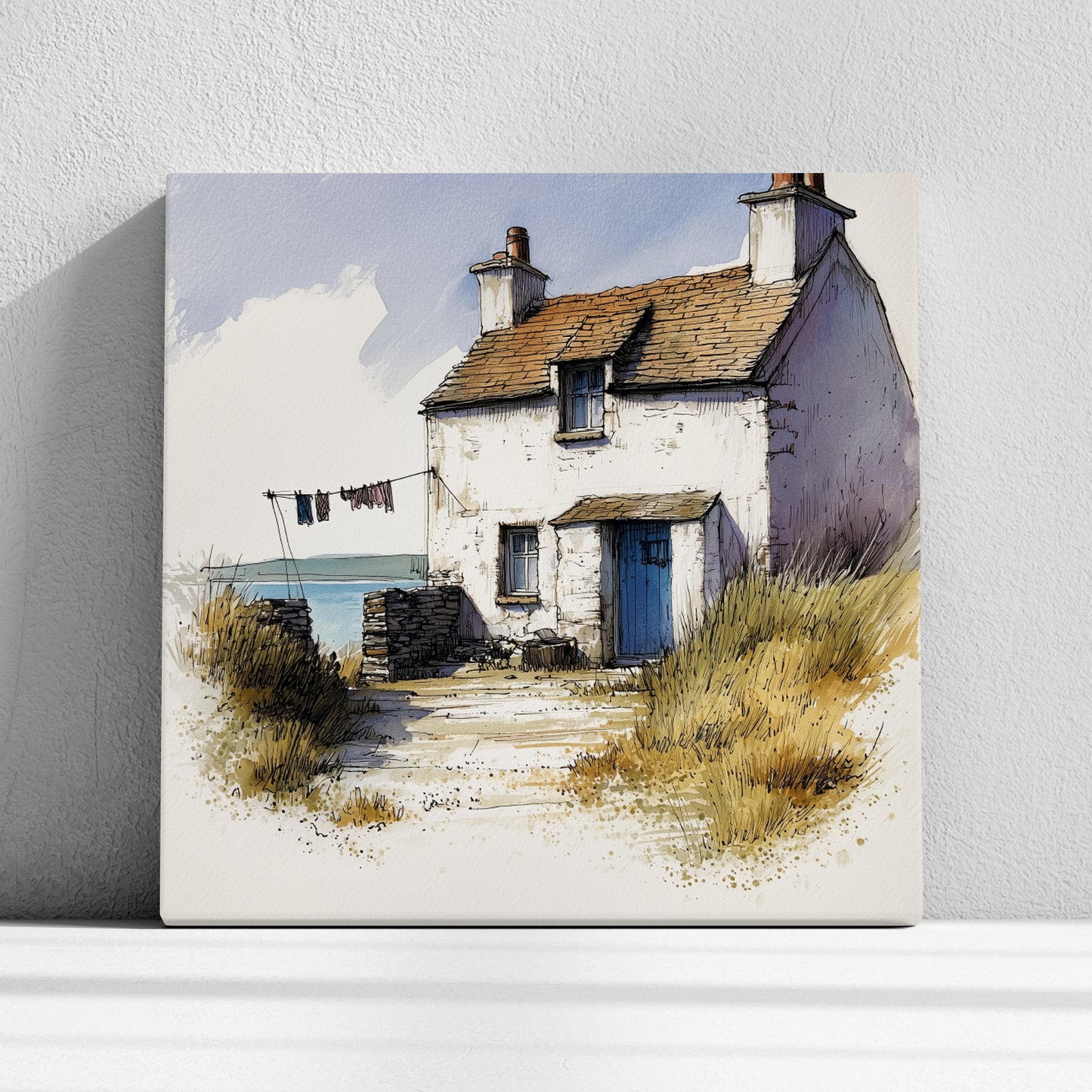 Washing On The Sea Breeze - Canvas Print